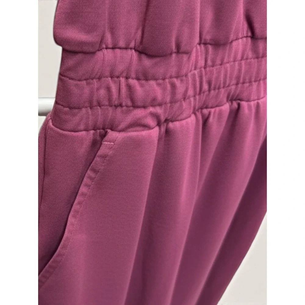 Nike Dri-FIT Womens Racerback Jumpsuit Plum Berry Jogger One Piece Medium